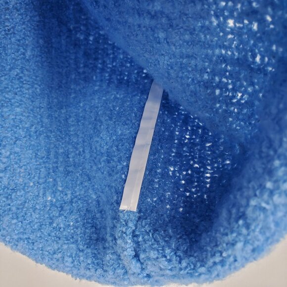 Aerie Women's Blue Textured Folded Collar Henley Neck Boxy Shirt Size Small - Picture 5 of 7